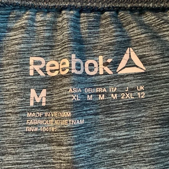 Reebok Size Medium Blue Drawstring Activewear Running Athletic Shorts 3304 - Picture 5 of 6